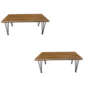 Table basse carrée convertible moderne en teck massif, fabriquée à la main en Indonésie - Product Image 6