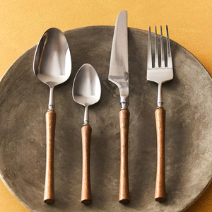 Chất lượng cao thép không gỉ Bộ dao kéo tùy chỉnh kích thước thiết kế thân thiện với môi bền vững mang muỗng dao Flatware Set hho - Product Image 2