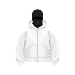 Men's Zip Hoodie Winter Warm Casual Sweatshirt Y2K Hooded <b>Face</b> Mask Zipper Sports Jacket Outdoor Activities Embroidered - Product Image 2