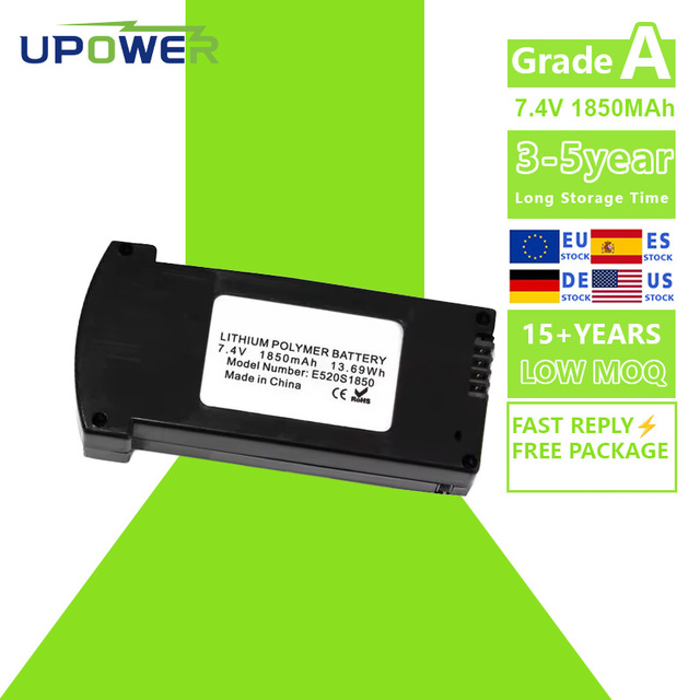 7.4V 1850mAh Li-ion Battery Pack | Replacement for Eachine E520/E520S Drone