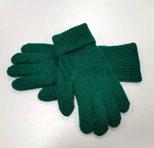 Guantes tejidos de invierno con logotipo personalizado y función de pantalla táctil, guantes de color verde sólido para exteriores al por mayor para hombres y mujeres - Product Image 5