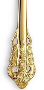 Top Selling Wholesale Luxury Engrave Design PVD Gold Metal Dinner <b>Fork</b> 18/10 For Wedding Parties - Product Image 5