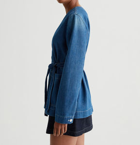 Chaqueta Vaquera de Secado Rápido con Diseño de Bordado a Precio Competitivo, Estilo Casual Urbano con Técnicas de Bordado, Chaqueta Vaquera para Mujer - Product Image 3