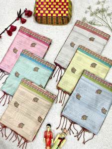 Sarees de Seda Banarasi de Primera Calidad, Elegantes para Fiestas y Uso Diario con Hermoso Tejido, Disponibles a Precio de Mayoreo - Product Image 5