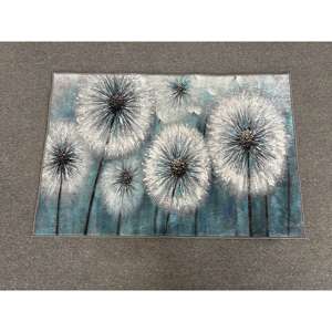พรมพิมพ์ลาย - ลายดอกแดนดิไลออนทันสมัย กันลื่น ตกแต่งสไตล์พฤกษศาสตร์ พร้อมพรมขนนุ่ม - Product Image 1
