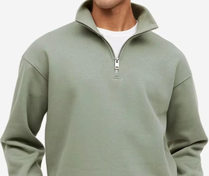 เสื้อสเวตเชิ้ตผู้ชายคุณภาพสูงแบบใหม่ คอวี แขนยาว ซิป ¼  ปักลาย สวมใส่สบาย เหมาะสำหรับฤดูใบไม้ผลิ - Product Image 6