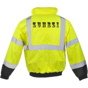 Veste de sécurité réfléchissante en polyester imperméable pour homme, conforme à la norme ANSI/EN ISO classe 2, avec logo personnalisé, pour travaux de construction en extérieur, en maille - Product Image 6