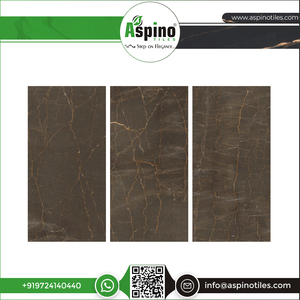 Carreaux de porcelaine noir haute brillance de qualité supérieure 60x120cm Asteriod Olive Digital Glazed Polished pour une utilisation rapide des murs intérieurs - Product Image 6