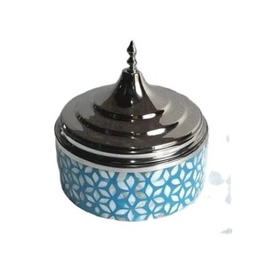 Casseroles en bois faites à la main de style arabe de luxe en gros et fournitures de marmite en métal prix bon marché rond - Product Image 4