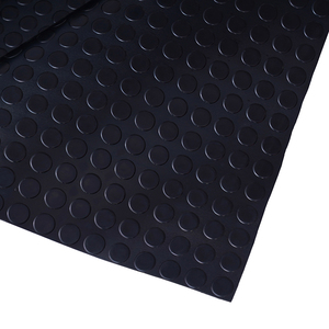 Siyah Polka Dot kauçuk levha bakır sikke desen kaymaz endüstriyel desen zemin Mat üreticisi toptan - Product Image 6