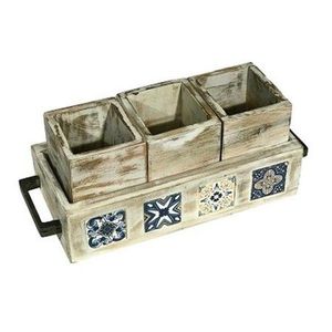 Customized Shape Mango Wood Serving Caddy Decorative <b>Kitchen</b> Organizer for <b>Storage</b> Tableware Cutlery Office Use-OEM Design - Product Image 3