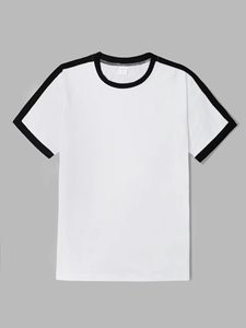 Vêtements en vrac 2025 été hommes t-shirt col rond Design de mode Slim Fit solide chemise homme hauts t-shirts à manches courtes t-shirt pour hommes - Product Image 2