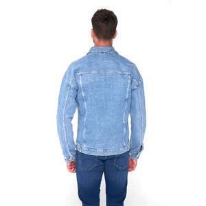 Veste en jean personnalisable de haute qualité pour hommes, style sport décontracté, saison d'hiver, technique lavée pour les vêtements d'extérieur - Product Image 4