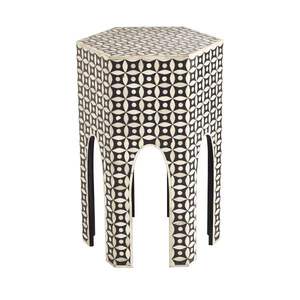 Elegant Handcrafted Bone Inlay Side <b>Table</b> With Detailed Pattern <b>Work</b> <b>For</b> Sophisticated <b>Home</b> Interiors - Product Image 5