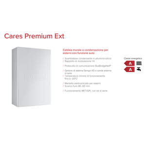 Chaudière à gaz à condensation Ariston Cares Premium 25 kW ErP fonctionnant au méthane ou au GPL Ext 25 - Product Image 5
