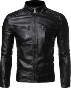 Veste d'hiver pour homme, style cuir blanc de haute qualité, chaude, vente en gros de vestes pour homme - Product Image 2