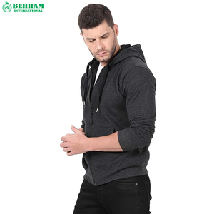 Nouveaux sweats à capuche zippés haut de gamme pour hommes, personnalisables, en polyester respirant à séchage rapide, pour l'hiver, décontractés, en tissu polaire français - Product Image 5