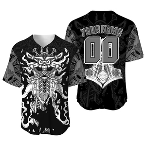 Camiseta de béisbol y sóftbol en blanco y negro cosida personalizada de alta calidad, la mejor ropa deportiva de equipo para una comodidad mejorada por sublimación - Product Image 6