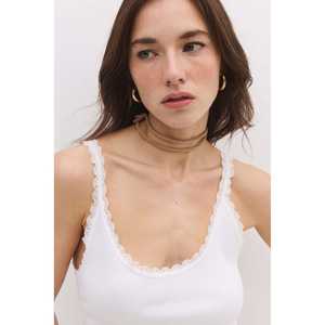 Top Halter a Rayas con Encaje - Product Image 2