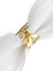 Anneaux de serviette en or, demi-cercle, métal, or brillant, boucles porte-serviettes, anneaux de serviette pour le dîner, Thanksgiving, Noël - Product Image 5