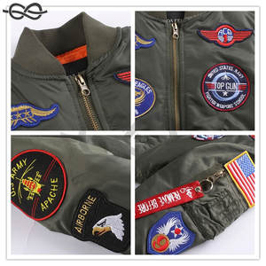 Printemps Patch pilote vol vêtements décontractés hommes léger Bomber manteau mince veste élégant patchs Aviation inspiré vêtements d'extérieur - Product Image 6