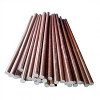 Varilla Aislante Laminada de Tela de Algodón con Resina Fenólica de Baquelita de Alta Calidad, Tamaños Grandes, Color Marrón, Alto Voltaje