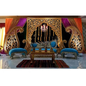 Gujrati สง่างามเวทีแต่งงานเวทีออกแบบใหม่สำหรับขายที่สวยงามอุปกรณ์ประกอบฉากตกแต่งเวทีผู้ผลิต - Product Image 1