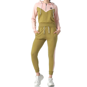 Nouvel ensemble de survêtement décontracté unisexe 2 pièces en molleton à capuche et pantalon de jogging, couleur unie et élégant - Product Image 1
