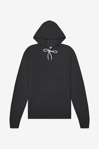 Pull à capuche en polaire pour homme avec poche, coupe ample, uni, teinture unie, coupe-vent et écologique - Product Image 3