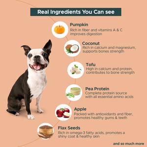 Alimentation pour chiens riche en protéines sans viande de mouton, végétalienne, sans céréales, superaliment riche en protéines, tofu et pois chiches, riches en nutriments, citrouille et carottes - Product Image 6