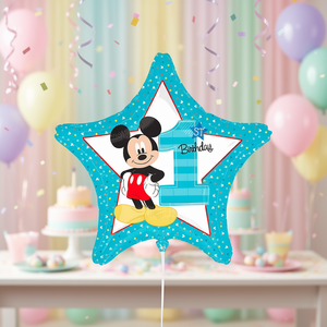 Palloncino in Foil di Topolino 48Cm a Forma di Stella per Decorazione Festa Primo Compleanno - Product Image 3