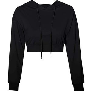 Hot Selling Solid Color Crop Hoodies Comfortable Premium High Quality Newest Style Women Crop <b>Top</b> Hoodies New Fashion <b>Winter</b> - Product Image 4