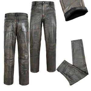 Pantalon en cuir PU hommes taille moyenne décontracté brodé plat avant lâche Sexy Streetwear mode élégant pantalon à jambe droite - Product Image 3