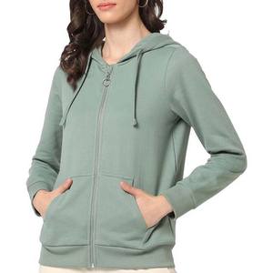 Women's Autumn Winter <b>100</b>% Cotton Fleece Custom Printed Logo Hooded Design Front Screen Printing Hoodies - Product Image 1
