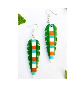 Bijoux mode femme Boucles d'oreilles incrustées de résine bijoux mode femme fille faits main - Product Image 4