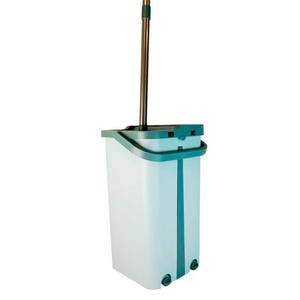 Myrva-Serpillière carrée avec seau, serpillière à plancher en microfibre auto-essoreuse, manche télescopique en acier inoxydable, tête rectangulaire, 501-70 - Product Image 6