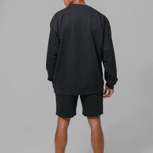 Moda al por mayor hombres en blanco de gran tamaño de cuello redondo sudadera pulóver Premium 100% algodón personalizado sudaderas con capucha y sudadera - Product Image 2