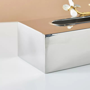 Vintage Design Floral Accents Home Decorative <b>Tissue</b> Box Tableware Napkin Holder Prime Quality Metal <b>Tissue</b> Storage Box Holder - Product Image 4