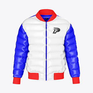 Chaqueta acolchada de gran tamaño con cremallera sólida de alta calidad, chaquetas impermeables acolchadas personalizadas cálidas para invierno - Product Image 4