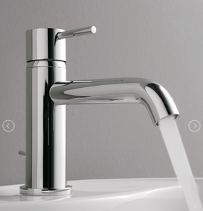 Elegant Italian 100% Made Modern Design Style High Quality Stainless Steel Single Lever <b>Brushed</b> Finish <b>Deck</b> Mounted Bathroom - Product Image 2