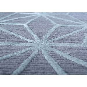 Alfombra Azalea de Lana y Seda Anudada a Mano, Diseño Geométrico Gris y Negro, para Decoración de Sala de Estar, Pasillo, Técnica Rectangular, Modelo Hecho a Mano - Product Image 3