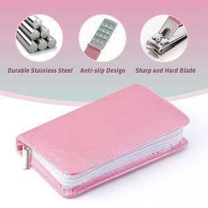 Juego de manicura y pedicura Cortaúñas de acero inoxidable y herramientas de cuero/Pu Kit de aseo en caja de embalaje - Product Image 3