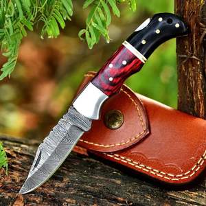 Navaja Plegable de Acero de Damasco, Profesional, Pequeña, para Exteriores, Venta al por Mayor, Nuevo Diseño 2025, Navaja para Campismo - Product Image 1