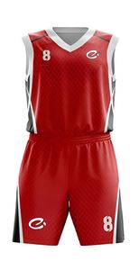 Juego de baloncesto impreso por sublimación de alta calidad, uniformes de baloncesto personalizados para hombres con alta calidad - Product Image 5