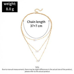 Collana girocollo da donna alla moda a strati con catena a serpente e ciondolo a forma di stella e numero in zircone, in lega di zinco, ideale per feste - Product Image 2
