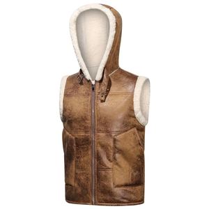 Gilet matelassé en cuir véritable pour motards, fabriqué pour les motards - Product Image 2