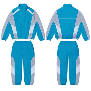 2025 Logo personnalisé Zip up Veste et pantalon Survêtement Ensemble Polyester Nylon Coupe-Vent Sport Survêtement Ensemble pour Hommes - Product Image 1