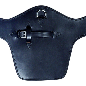 Circunferencia de caballo de cuero contorneado negro con herrajes niquelados Tamaño personalizado A + Calidad certificada para montar en salto - Product Image 3