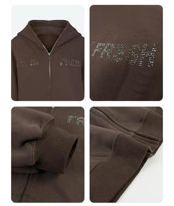 Veste d'hiver tendance pour femmes avec capuche en strass, imperméable, service OEM, respirante, de haute qualité, personnalisable, prix - Product Image 3