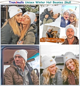 Trendmalls Mens/Women/Kids <b>cap</b> Unisex Hat Knit Cuffed Beanie (H01-<b>White</b>) - Product Image 6